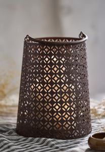 Décorations pour la maison et les événements, lanternes cylindriques en fer pour bougies votives avec poignées, couleur unique, utilisation pour Noël - Product Image 6