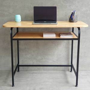 BD68099 100x50cm Rubber Wood Computer Table Modern and Simple Office <b>Desk</b> with <b>Foldable</b> Bookshelf Durable Assembled for Hotels - Product Image 4