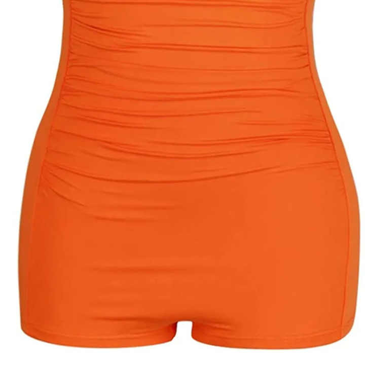 Design Solid Color One Piece Bikini Custom Cotton Swimsuit Women Swimwear Sexy Thong Bathing Suit Seamless Bikini Set