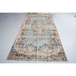 Tapis vintage, grand tapis de 4,6 x 9,4 pieds, tapis persan vert - Product Image 3