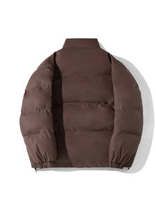 Chaqueta acolchada de talla grande para hombre, chaqueta de cuero cálida con burbujas impermeable de invierno personalizada con decoración de piel, venta al por mayor, novedad - Product Image 4