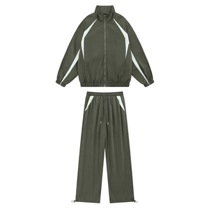 Venta al por mayor en línea chándal personalizado hombres Streetwear media cremallera sudadera y pantalones de chándal conjunto de chándal ropa de entrenamiento para hombres - Product Image 4