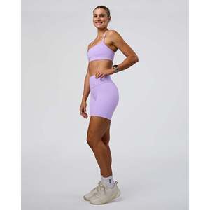 Shorts Deportivos de Cintura Ultra Alta de 6 Pulgadas para Mujer Fusion con Bolsillos - Lila Pálido - Product Image 3