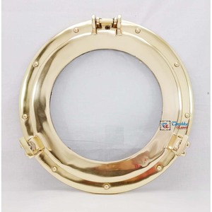 Capitán Barco Colgante de pared Ojo de buey Regalo decorativo Artesanía de metal Decoración náutica Ojo de buey Barco marítimo Espejo Ventana Ojo de buey - Product Image 1