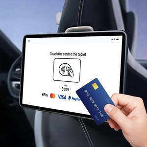 جهاز لوحي مخصص للإعلان في المقعد الخلفي ، كشك 4G ، لوحة سيارة رقمية ، لافتات NFC ، اضغط للدفع داخل السيارة ، محطة ترفيه ODM ، كمبيوتر لوحي