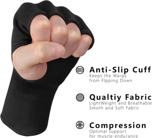 Gants intérieurs d'entraînement de boxe en Gel rembourré pour les mains, enveloppes de mains de boxe en coton élastique, gants intérieurs de boxe rembourrés en Gel - Product Image 3