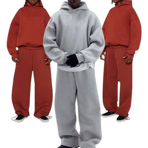 Sweat à capuche et jogger en coton 2 pièces avec logo personnalisé de haute qualité survêtements de luxe unisexe survêtements à broderie pour hommes - Product Image 2