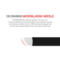 Etiqueta Privada DR.DRAWING SUJI3R Aguja Microblading Ceja TATOO Aguja Hoja esterilizada hecha en Corea
