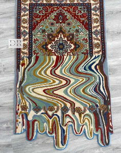 Alfombra de lana persa Vintage de alta calidad, diseño multicolor a mano, tamaño personalizado, lavable para sala de estar - Product Image 1