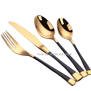 Cubiertos ecológicos Cubiertos Latón Metal Forma única Cubiertos pulidos brillantes Utensilios de cocina de acero con espejo - Product Image 6