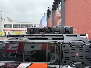 Tout nouveau porte-bagages de toit en tube d'aluminium avec lumière LED intégrée 4x4 porte-bagages de toit de voiture - Product Image 3