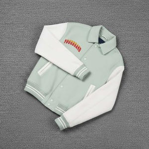2025 100% cotton <b>fleece</b> varsity jacket for men's custom DTG printed logo heavyweight varsity jacket - Product Image 1