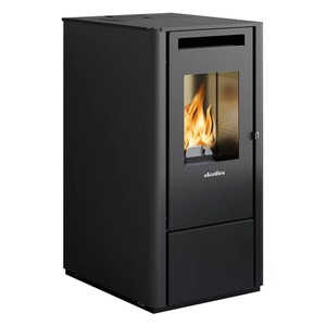 Poêle à granulés de bois moderne autoportant 8KW en acier avec télécommande pour chauffage intérieur de salon - Product Image 5