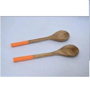 Herramientas de ensalada de madera pulida de alta calidad, juego de vajilla ecológico con cuchara con mango de resina, el mejor diseño - Product Image 1