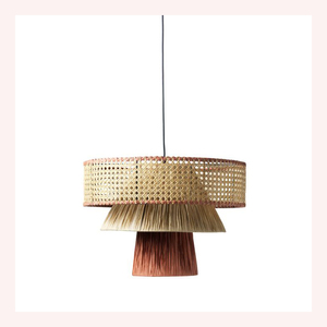 Eco-Inspired Pendant Lamp Artfully <b>Crafted</b> Rattan and Jute Shade with Seagrass Weave for Sophisticated Lighting Design - Product Image 2