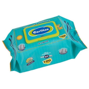 Lingettes humides pour bébé Uniquality 15x20cm 100 lingettes Soin de la peau sensible Sans alcool Sans parfum Tissu non tissé - Product Image 1