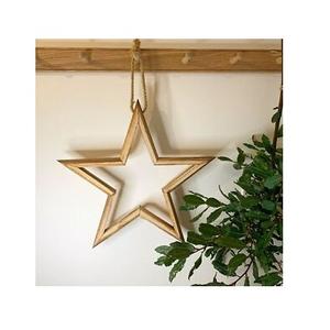 Décorations de noël de meilleure qualité, étoile en bois, pendentif de découpe d'arbre de noël, accessoires de porte suspendue pour la décoration de la maison - Product Image 1