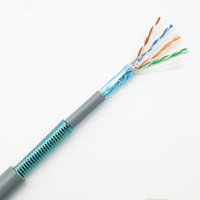 Cable de Red Ethernet para Interiores FTP Cat5e Blindado, Conductor CCA, Anti-interferencia, Par Trenzado, Pasa Pruebas