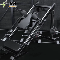 Machine de presse à cuisses et de squat Hack 2-en-1 réglable à 45 degrés SK Heavy Duty, équipement de gym à domicile peu encombrant, direct usine