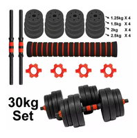 Precio de Fábrica, Juego de Mancuernas Ajustables 6 en 1 de 10 kg, de Goma y Hierro Fundido, Barras Multifuncionales para Entrenamiento de Brazos, Uso Doméstico, Logotipo Personalizado