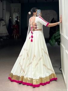 Rayón de aspecto elegante con espejo Gamthi Work Lehenga Choli Fabricante y proveedor de la India al precio más bajo - Product Image 6