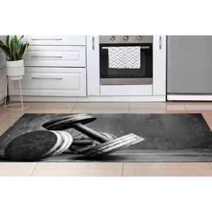 Tapis imprimé motivant : Tapis de gym avec haltères pour une utilisation en intérieur et en extérieur, tapis fin non tissé - Product Image 2