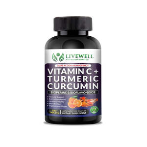 Suplemento antioxidante de doble acción con vitamina C y curcumina con bioperina y bioflavonoides 1 VitaCap - Product Image 1