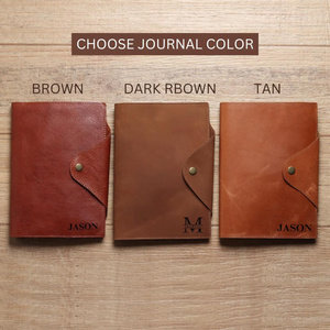 Nuevo mejor diseño personalizado grabado diario de cuero personalizado cuaderno de flores de nacimiento para regalo de cumpleaños artesanías de cuero hechas a mano - Product Image 5