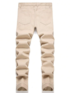 Pantalones Vaqueros Naranja Personalizados para Hombre al por Mayor, Transpirables, de Corte Regular, Cintura Alta, Ajustados, con Parche Personalizado - Product Image 6