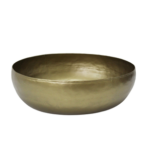 Set of 2 Medium Iron Round Serving <b>Bowl</b> <b>Blue</b> & Brown Color Modern Design Salad <b>Bowl</b> Serving Tray for Dinnerware - Product Image 2