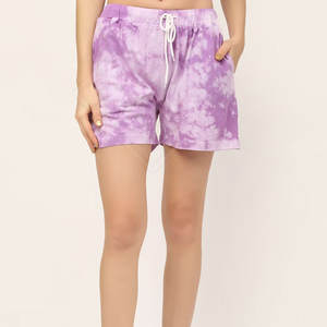 กางเกงขาสั้นลำลองสำหรับผู้หญิงผ้าคอตตอน/โพลีเอสเตอร์แห้งเร็วเป็นมิตรกับสิ่งแวดล้อม - Product Image 1