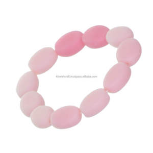 Pulsera de cuentas de tubo de resina con patrón de diamante de alta calidad, brazaletes de perlas religiosas de moda, patrón de bola de moda, precios razonables - Product Image 6