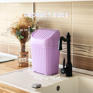Tổ ong bấm vào 5L thân thiện với môi non-Slip Nhựa thùng rác có thể đứng mở Top wastebasket cho khách sạn rác lưu trữ PP Nắp - Product Image 2