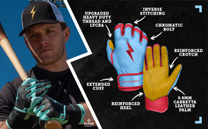 Gants de frappeur de baseball personnalisés en cuir de chèvre souple anti-dérapant gants de frappeur professionnel hommes jeunes Softball gants personnalisés - Product Image 4