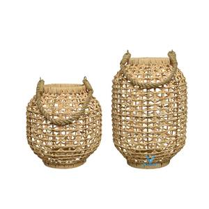 Ensemble de lanterne intérieure moderne Vietrustic lanterne en rotin de bambou lanternes suspendues tressées - Product Image 4