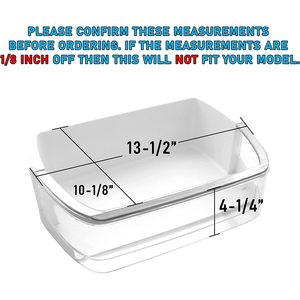 Étagère de porte droite pour réfrigérateurs LG, Kenmore, Sears - Pièces de rechange neuves en plastique pour réfrigérateur domestique - Product Image 2