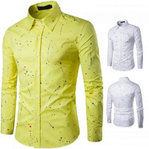 Chemise habillée pour homme, vente en gros, impression de logo personnalisée, manches longues - Product Image 1