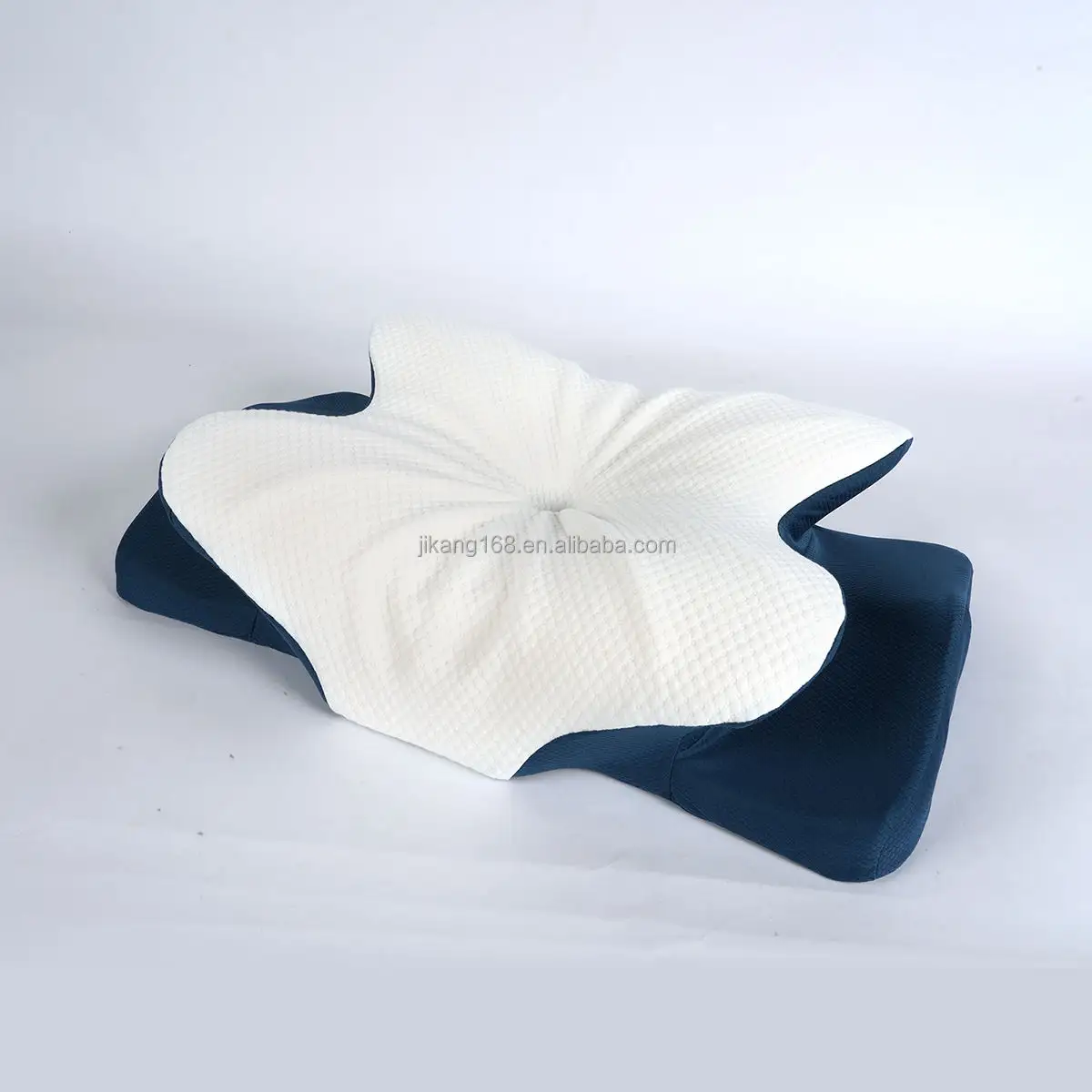 Bantal kontur tidak berbau busa memori untuk bantal kupu-kupu ortopedi desain ergonomis pereda nyeri leher