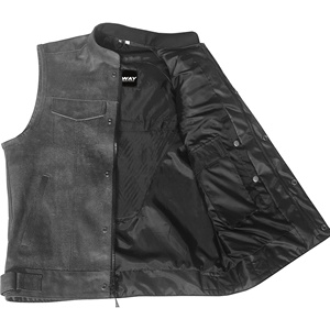 Dernier modèle, très demandé, prix de gros, qualité supérieure, gilet de motard en cuir pour homme - Product Image 4