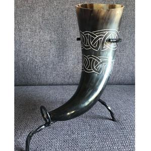 Cuerno para Beber Vikingo Nórdico, Hecho a Mano, Cuerno Natural, Copa para Festivales - Product Image 4