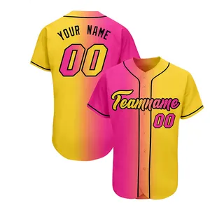 Sublimatie Actieve Sportkleding 2023 Aangepaste Teamnaam En Teamnummers Honkbal Jersey 2023 Honkbal Jersey Knoop Shirt