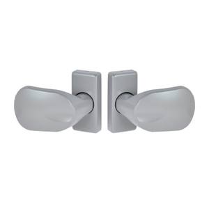 Pomo de puerta en placa corta-Plata - Product Image 1