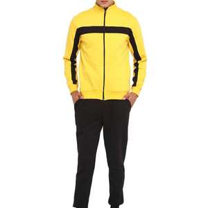 Conjunto Deportivo Unisex de Dos Piezas Color Amarillo para Entrenamiento y Jogging, Secado Rápido, Ligero, Resistente al Agua, Traje Deportivo Liso - Product Image 1