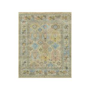 Tapis de luxe persan fait à la machine en polyester antidérapant de grande taille, hauteur de poils moyenne, broderie turque abstraite pour chambre à coucher - Product Image 1