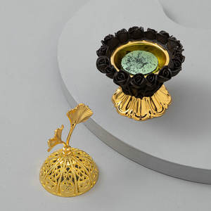 Élégante silhouette d'un brûleur d'encens arabe en métal et céramique ajoute du charme à toute décoration, cadeaux de pendaison de crémaillère - Product Image 4