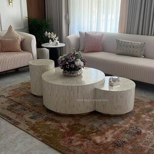 Table Console indienne élégante vintage en bois incrusté d'os noir design haut de gamme pour salon Hall Prix de gros d'usine - Product Image 5