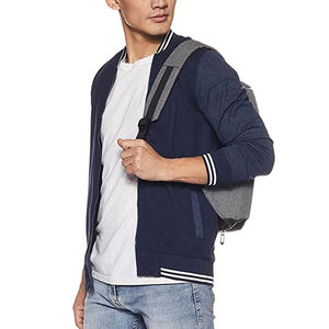 เสื้อแจ็คเก็ตวาร์ซิตี้ผู้ชาย แฟชั่นสีพื้น แขนยาว สไตล์ลำลอง - Product Image 4