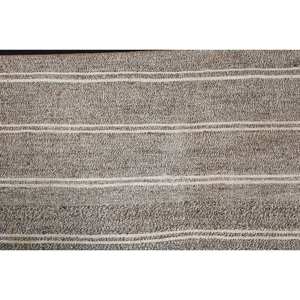 Tapis turc vintage moderne de 220x770 pieds, gris blanc, patchwork, laine, latex, tissage plat, technique, décorations de salon pour adolescents - Product Image 5