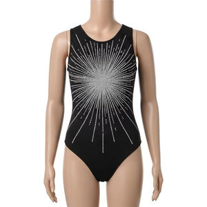 Custom Casual Clothing Breathable Jumpsuit <b>Women</b> Discharge Printing Soft Stretch Fabric Lightweight Skinny Fit High Waist - Product Image 1