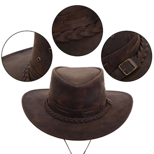 Chapeau de cowboy occidental unisexe en laine 100% sur mesure, feutre de laine avec bandeau en cuir véritable, chapeau de cowboy blanc - Product Image 6